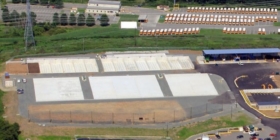 Aerial view of compost site