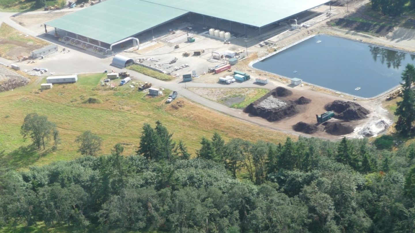 Aerial view of Silver Springs composting facility
