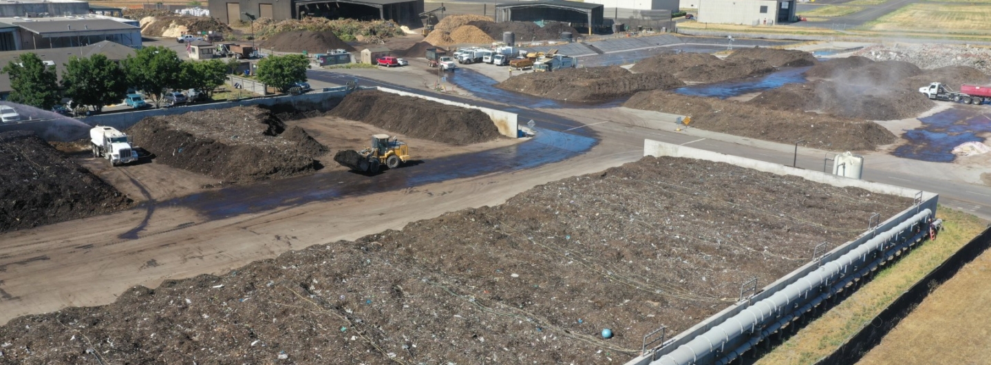 Aerial view of Napa composting facility