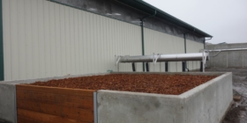 Biofilter used in municipal composting facility