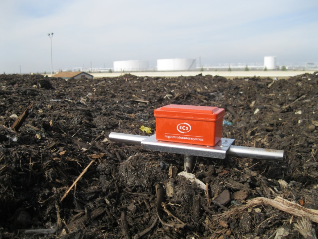 ECS RF Teleprobe in compost pile