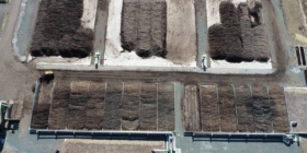 Aerial view of compost site