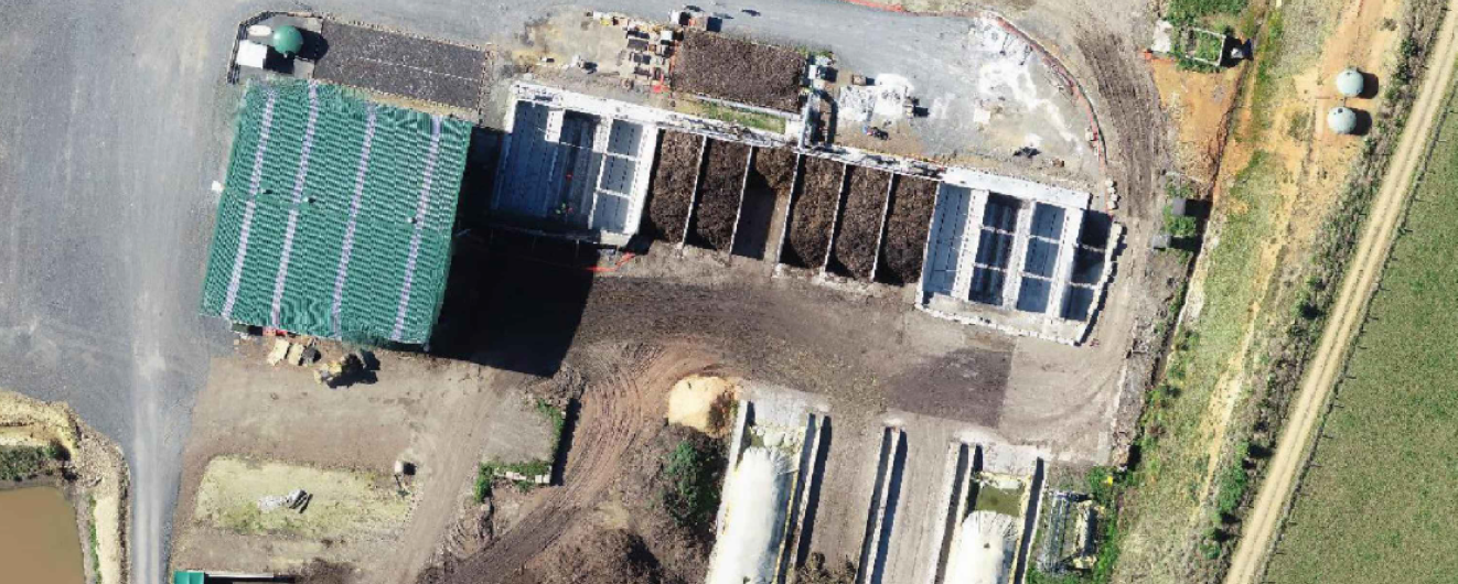 Aerial view of compost facility