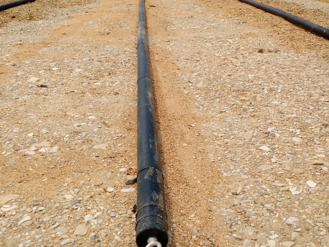 Above grade aeration pipe with ECS pulling end
