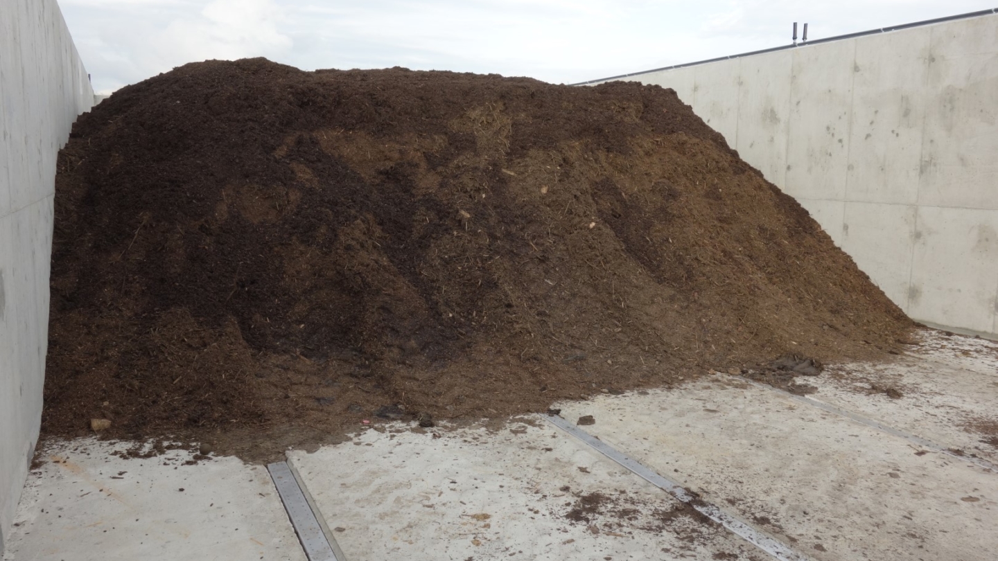 Bunker walls and compost