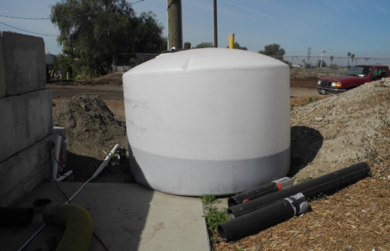 Water storage tank for water modelling service.