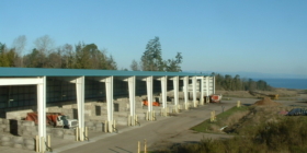 Port Angeles covered aerated static pile composting facility, aerial view