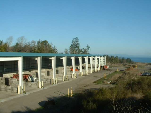 Port Angeles covered aerated static pile composting facility, aerial view