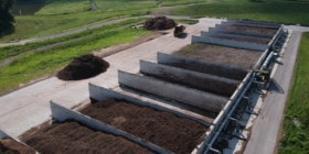 drone view of compost system