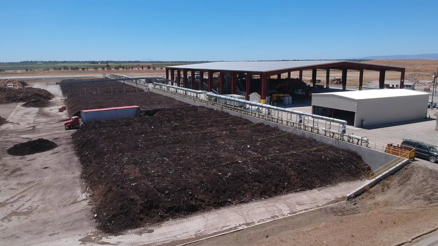 large aerated compost facility