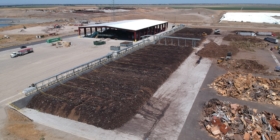 large compost facility sorting