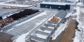 aerial view of compost site