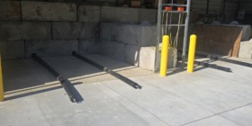 pipes on a concrete floor