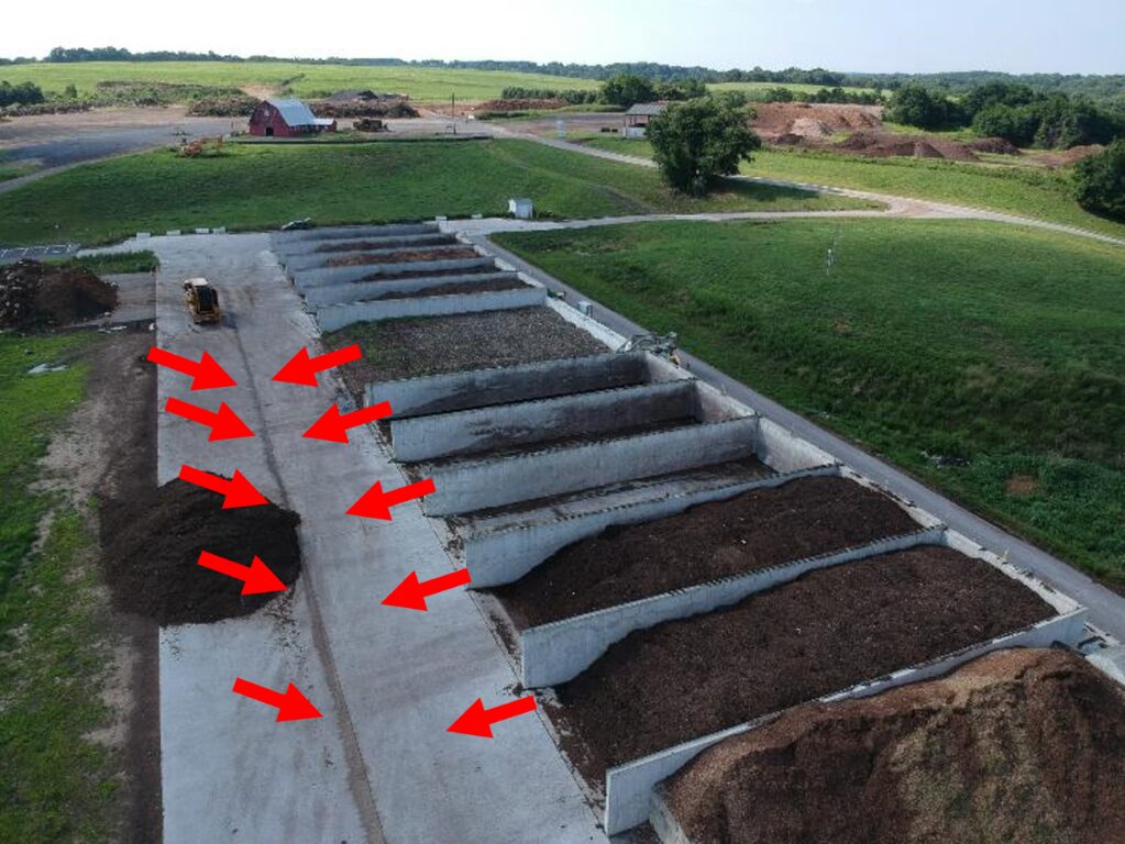 example of floor draining to center